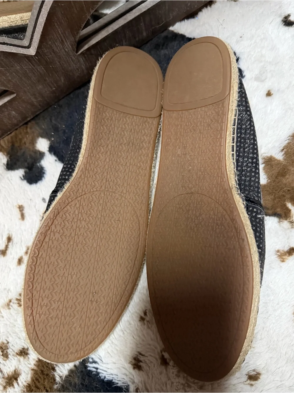 Michael Kors Black Espadrille Slip-On Shoes